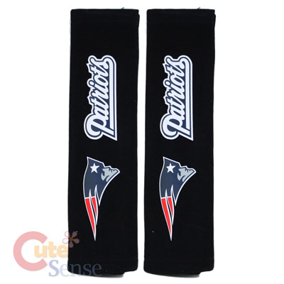 NFL New England Patriots Seat Belt Cover Set